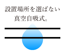 設置場所を選ばない真空自吸式。